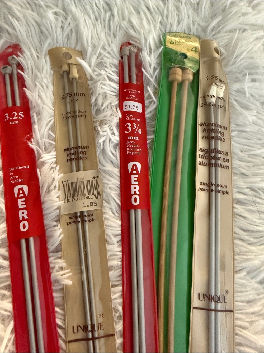 5 Assorted Knitting Needles Bundle with Aero, Unique and Bamboo sets